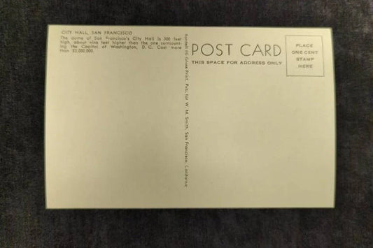 City Hall, San Francisco, California - Vintage Postcard