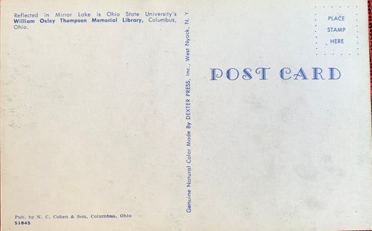 Ohio State University's William Oxley Thompson Memorial Library, Columbus, Ohio OH Vintage Postcard