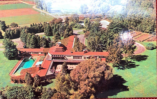 Wingspread, Racine, Wisconsin WI Frank Lloyd Wright House Vintage Postcard