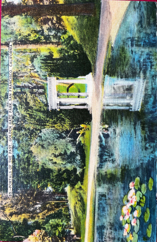Portals of the Past - Golden Gate Park - San Francisco, California - Linen Postcard 1940s