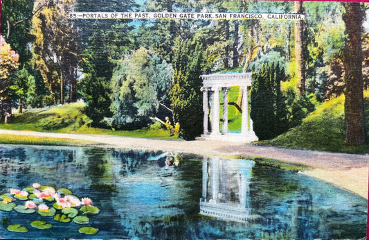 Portals of the Past - Golden Gate Park - San Francisco, California - Linen Postcard 1940s