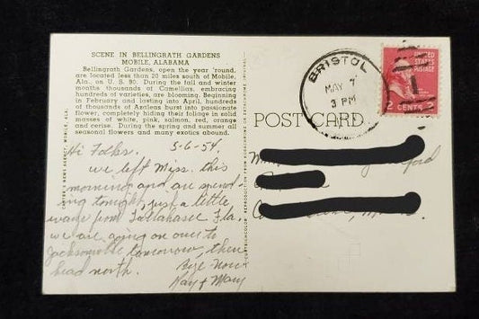 Front: Image of Bellingrath Gardens in Mobile, AlabamaBack: Scene in Bellingrath Gardens | Mobile, A