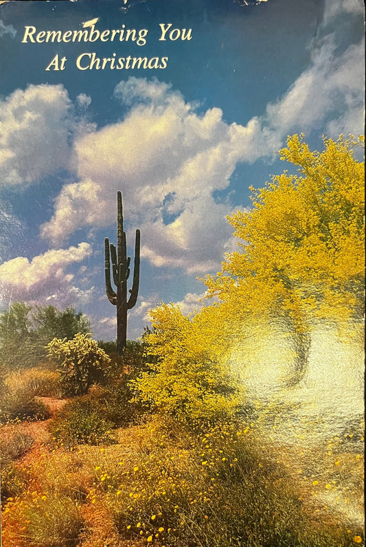 Remembering You At Christmas Arizona - Christmas Postcard 1980s