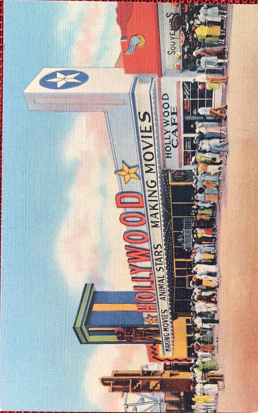 Hollywood, Texas Centennial Exposition, Dallas TX Vintage Linen Postcard