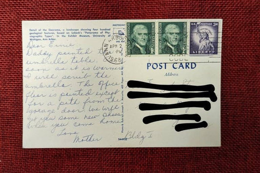 This postcard is a glimpse into the past of the University of Michigan's Exhibit Museum which is now