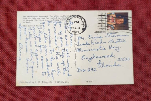 Washington Monument - Vintage 1950s-1960s Postcard