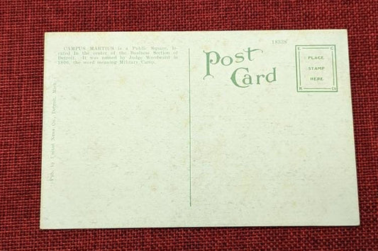 This wonderful postcard shows the view from the Dime Bank Building, which is now known as the Chrysl