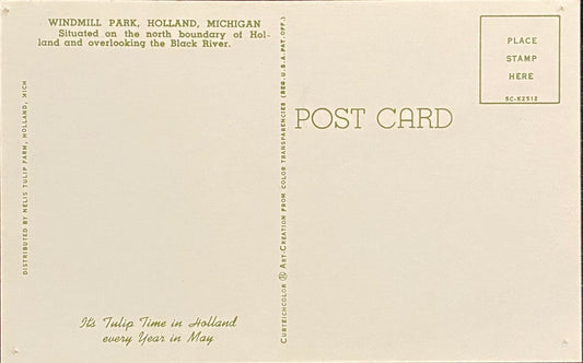 Windmill Park, Holland, Michigan - 1955 Vintage Postcard
