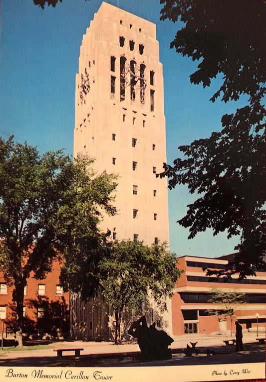 University of Michigan Burton Memorial Carillon Tower, Ann Arbor, Michigan MI Vintage Postcard