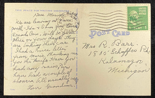 Front: Sky Line, at Night, Detroit, Mich. | 28 Back Information: None Condition: Good condition. The
