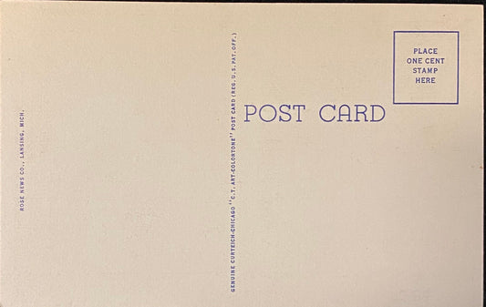 Olds Hall, M.S.C., Lansing, Michigan - 1934 Linen Postcard