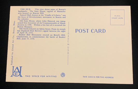 Front: The Hub, Boston, Massachusetts | State House | Faneuil Hall | King's Chapel | Old State House