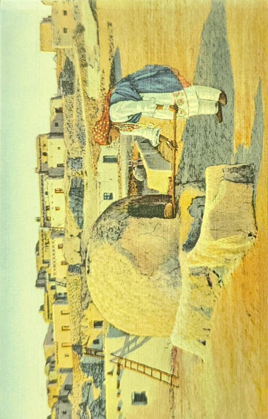 Pueblo Indian Woman Baking Bread, New Mexico
