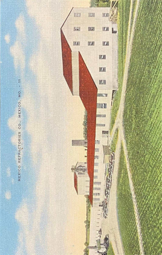 Mexico Refractories Co., Mexico, Missouri - 1940s Linen Postcard