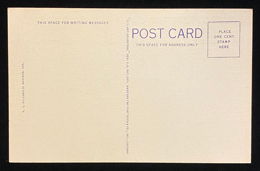Split Rock - Clifty Falls State Park - Madison, Indiana - 1931 Linen Postcard