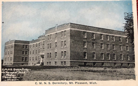 C. M. N. S. Dormitory, Mt. Pleasant, Michigan Vintage Postcard