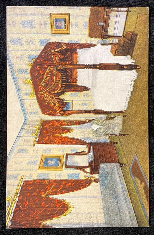 Andrew Jackson's Bedroom - Nashville, Tennessee - Linen Postcard