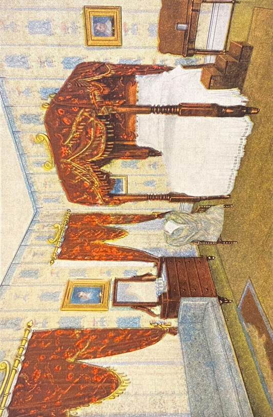 Andrew Jackson's Bedroom - Nashville, Tennessee - Linen Postcard