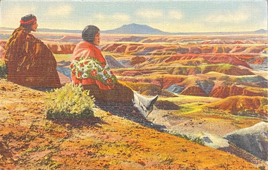 Hopi Indians, Arizona - 1940s Linen Postcard