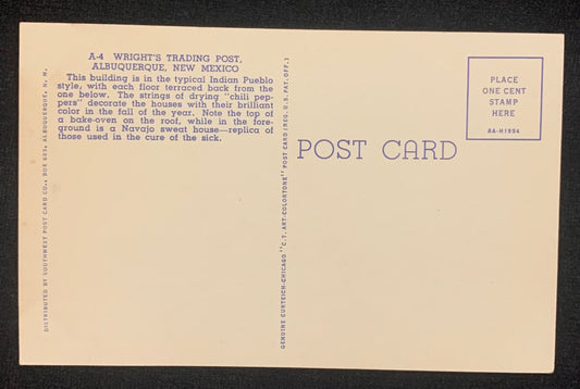 Wright's Trading Post, Albuquerque, New Mexico - Vintage Postcard