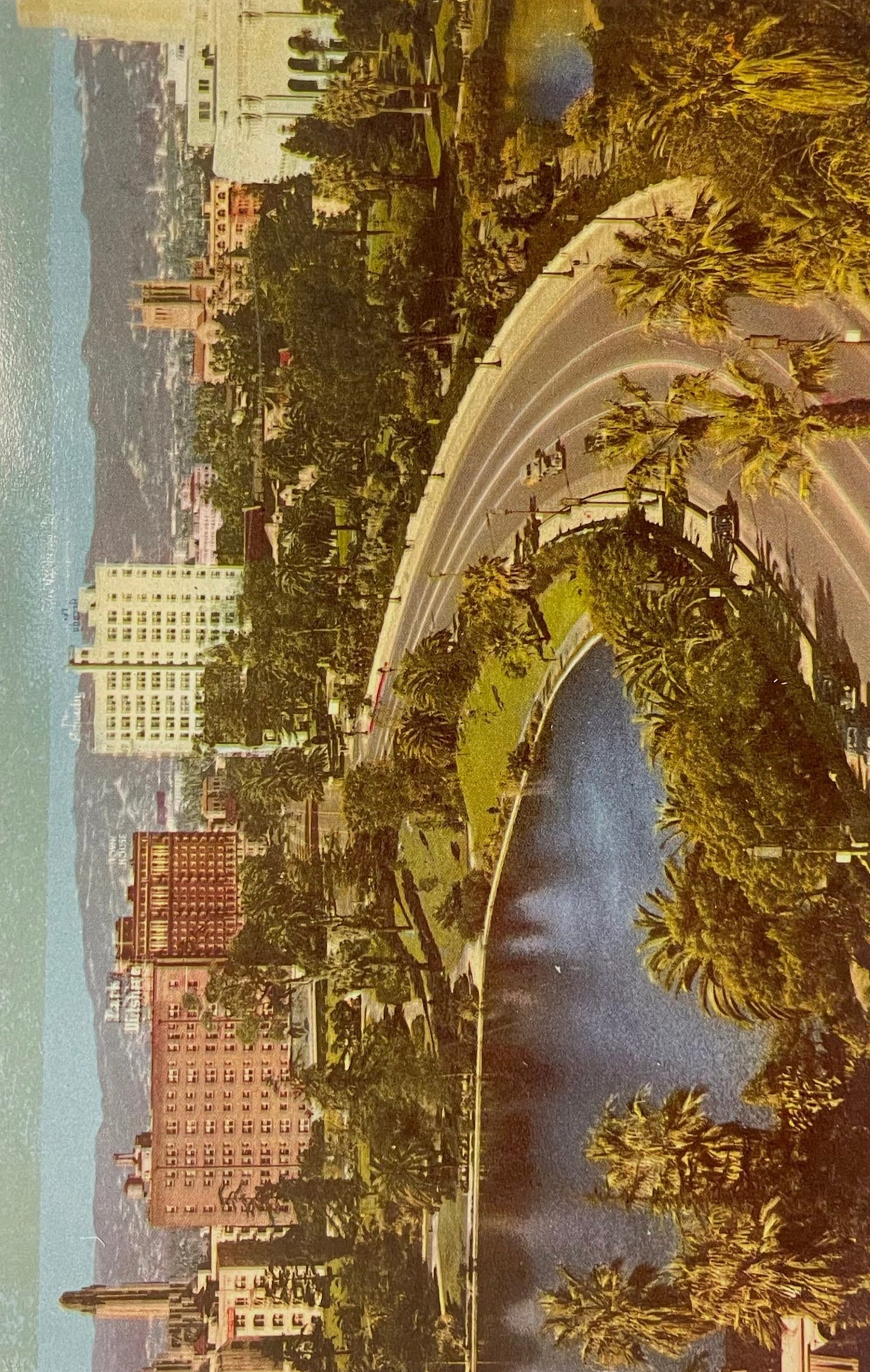 Wilshire Boulevard - From Heart of Los Angeles to the Pacific Ocean California - Vintage Postcard
