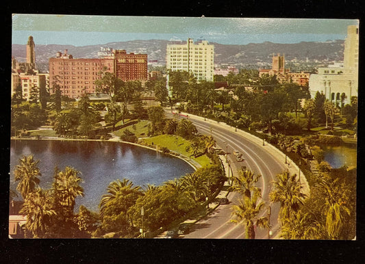 Wilshire Boulevard - From Heart of Los Angeles to the Pacific Ocean California - Vintage Postcard