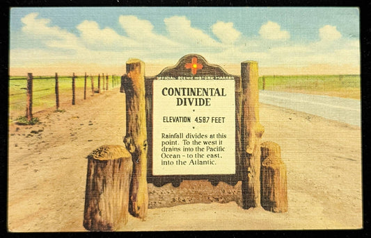 Continental Divide Highways U.S. 70 and U.S. 80 Cross the Divide Midway Between Deming and Lordsburg, New Mexico