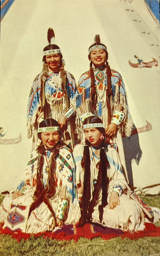 Four Indian Maids - San Francisco, California - Vintage Postcard