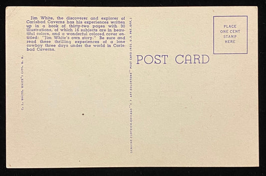 Entrance to Cavern, Carlsbad Cavern National Park, New Mexico - 1933 Linen Postcard