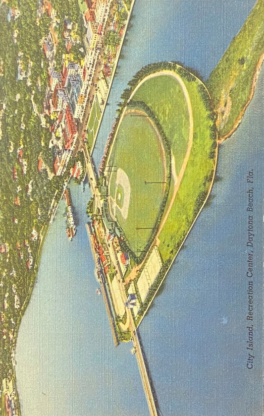 City Island - Recreation Center - Daytona Beach, Florida - 1941 Linen Postcard