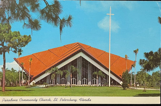 Pasadena Community Church, St. Petersburg, Florida - Vintage Postcard