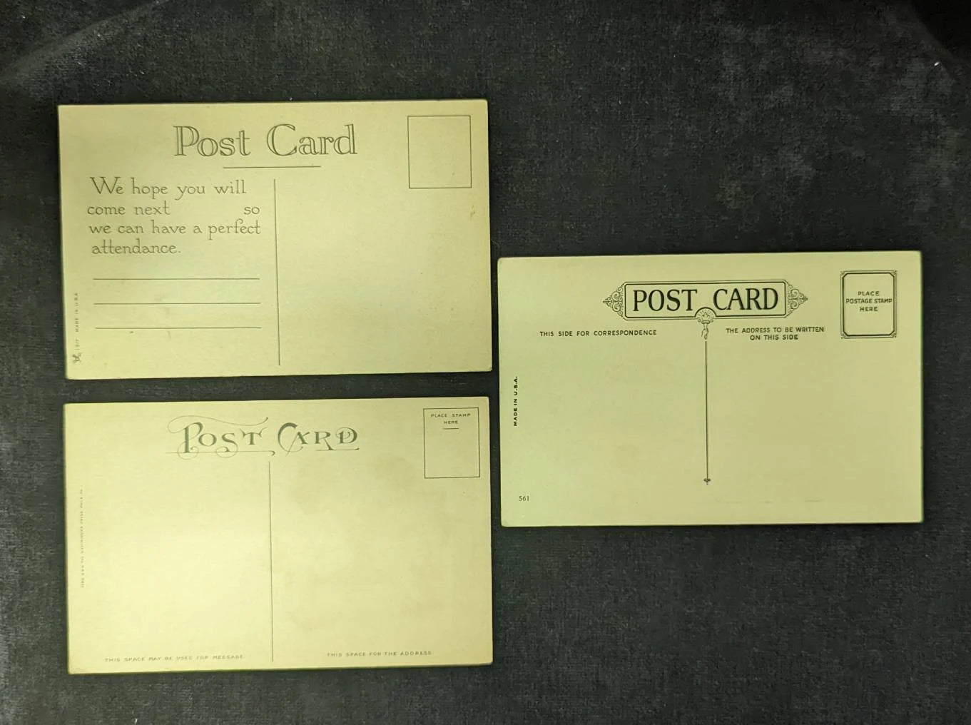 Set of 3 Religious Vintage Postcards