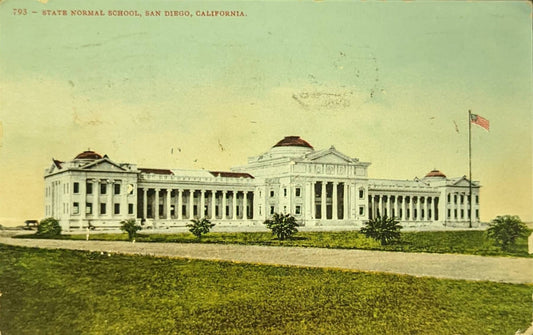 State Normal School - San Diego, California - 1908 Postcard