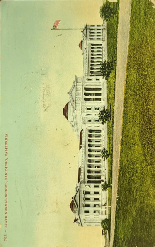 State Normal School - San Diego, California - 1908 Postcard