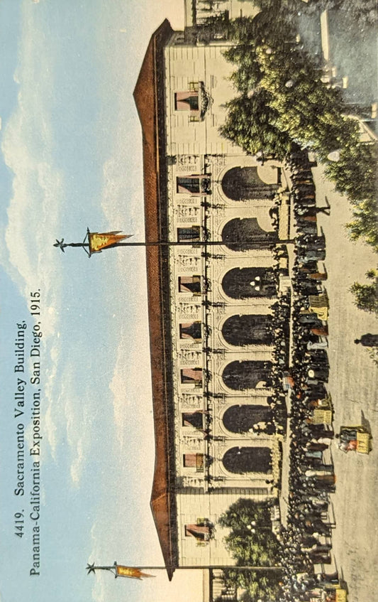 Sacrament Valley Building - Panama-California Exposition, San Diego, 1915 - Vintage Postcard