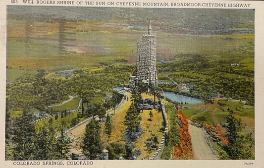 Will Rogers Shrine of the Sun on Cheyenne Mountain - Broadmoor-Cheyenne Highway