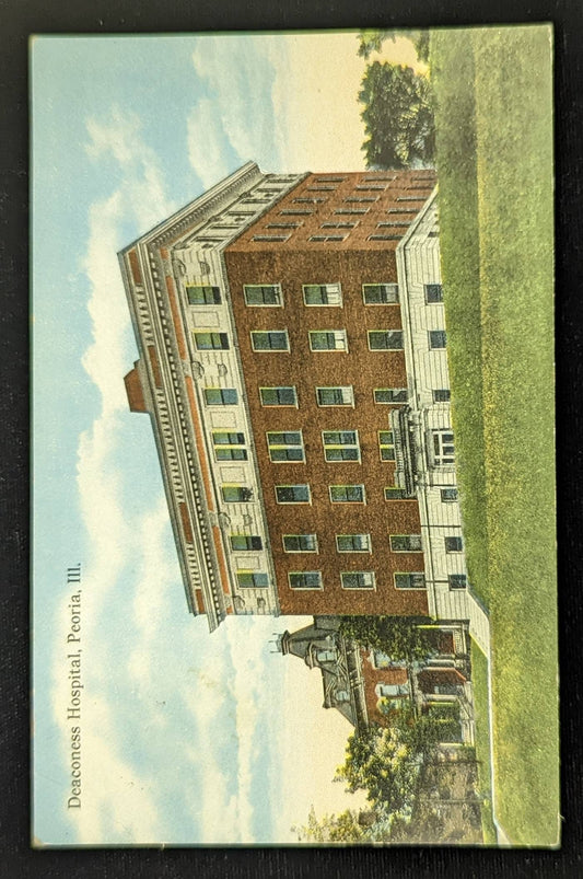 Deaconess Hospital, Peoria, Illinois - Vintage Postcard