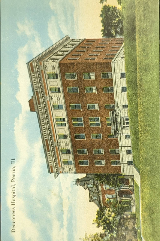 Deaconess Hospital, Peoria, Illinois - Vintage Postcard