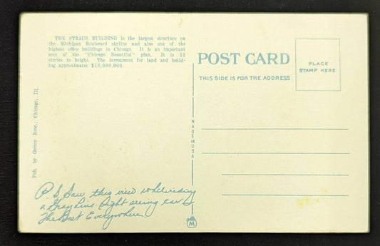Staus Building, Chicago, Illinois - Vintage Postcard