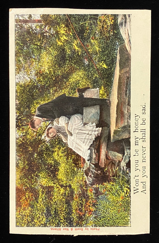 Won't you be my honey And you never shall be sad - Funny/Vintage Postcard