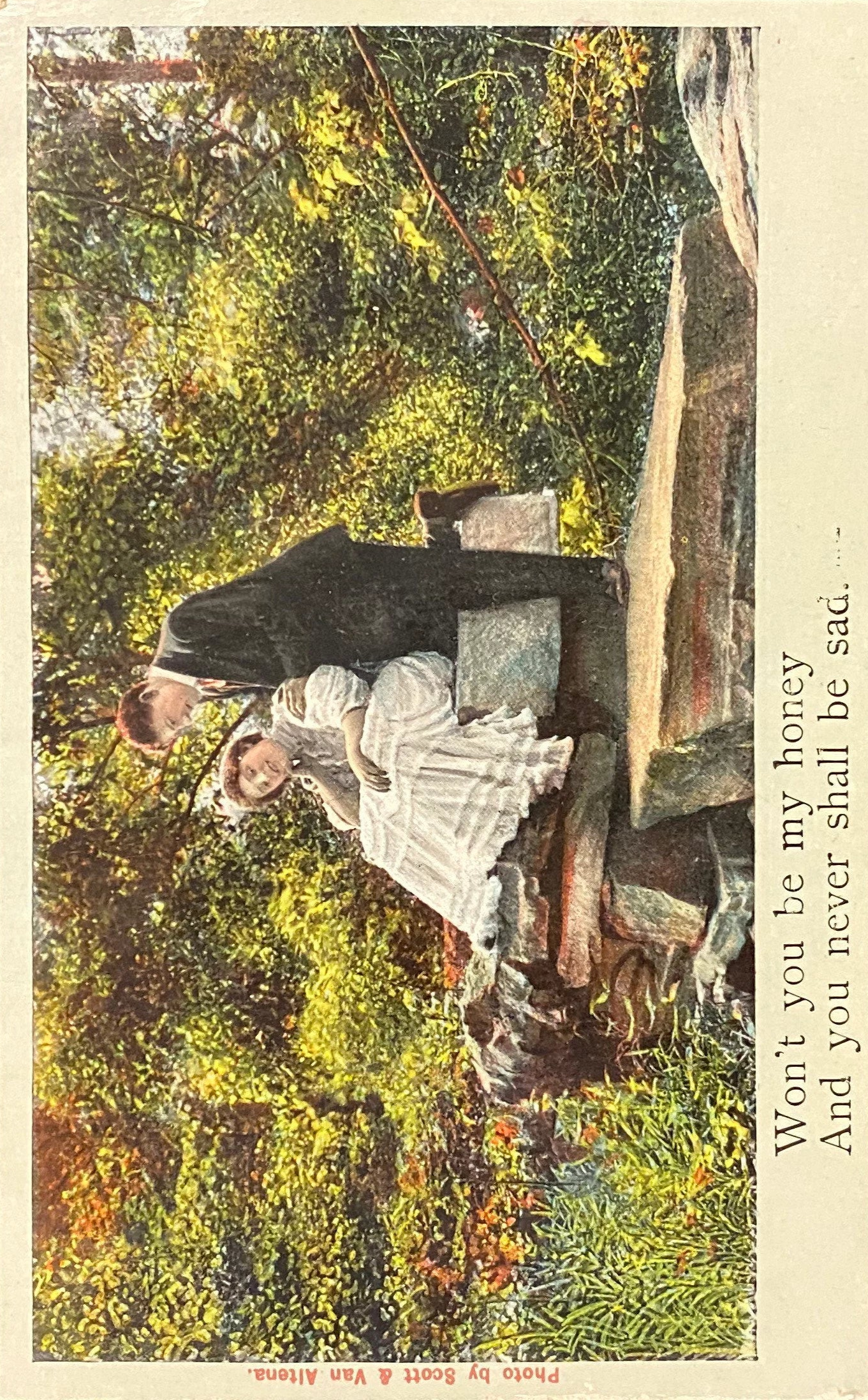 Won't you be my honey And you never shall be sad - Funny/Vintage Postcard