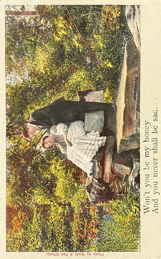 Won't you be my honey And you never shall be sad - Funny/Vintage Postcard