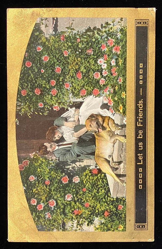Let us be Friends - Vintage Postcard