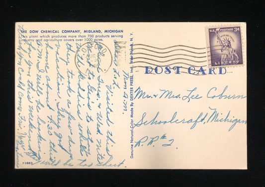 The Dow Chemical Company, Midland, Michigan Vintage Postcard