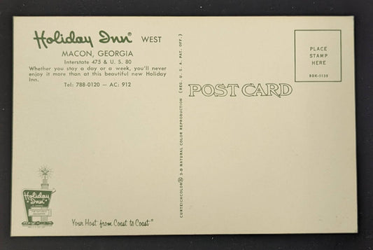 Holiday Inn West, Macon, Georgia - Vintage Postcard