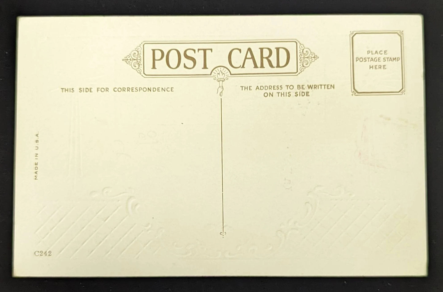 Merry Christmas and a Happy New Year - Vintage Embossed Holiday Postcard