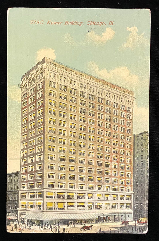 Kesner Building, Chicago , Illinois - Vintage Postcard
