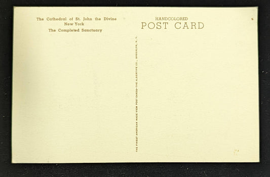 The Cathedral of St. John the Divine, New York, The Completed Sanctuary - Vintage Postcard