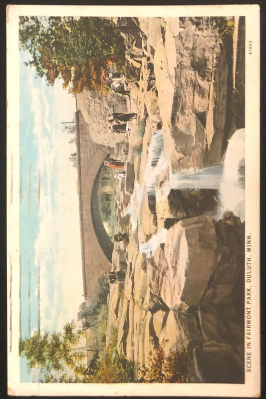 Scene in Fairmount Park, Duluth, Minnesota - Vintage 1920s Postcard