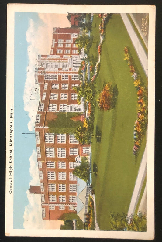 Central High School, Minneapolis Minnesota, Vintage Postcard